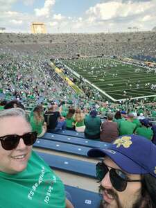 Annette attended Notre Dame Fighting Irish - NCAA Football vs University of California, Berkeley on Sep 17th 2022 via VetTix 