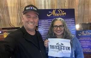 Eleanor attended Disney's Aladdin (Touring) on May 5th 2024 via VetTix 